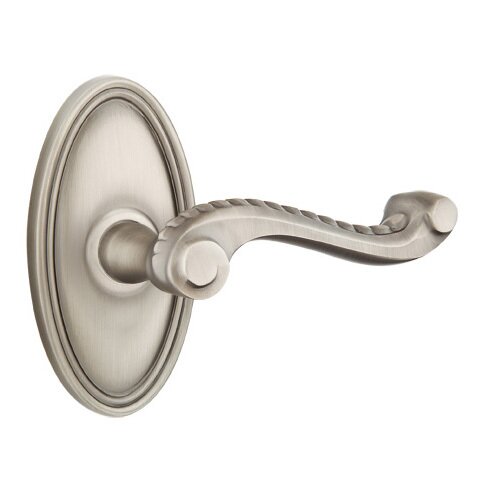 Emtek Passage Right Handed Rope Lever With Oval Rose in Pewter