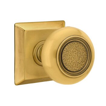 Emtek Passage Belmont Knob With Quincy Rose in French Antique Brass