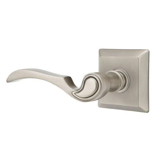 Emtek Passage Left Handed Coventry Lever With Quincy Rose in Pewter
