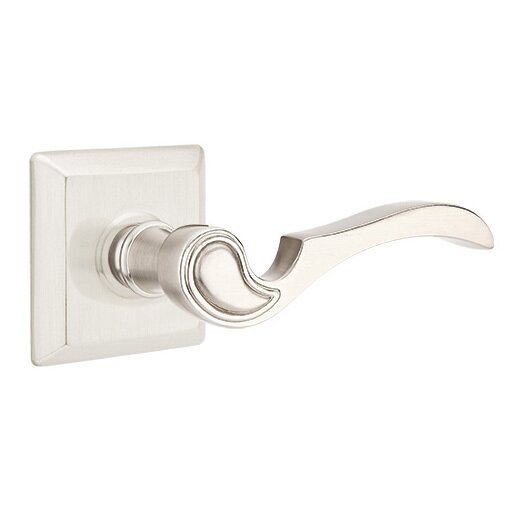 Emtek Passage Right Handed Coventry Lever With Quincy Rose in Satin Nickel