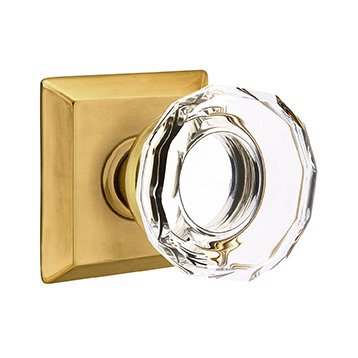 Emtek Lowell Passage Door Knob and Quincy Rose with Concealed Screws in French Antique Brass