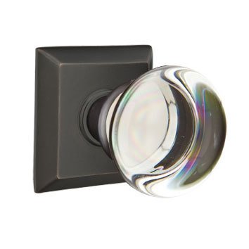 Emtek Providence Passage Door Knob and Quincy Rose with Concealed Screws in Oil Rubbed Bronze