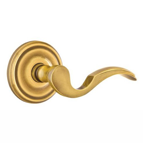 Emtek Privacy Right Handed Cortina Door Lever With Regular Rose in French Antique Brass