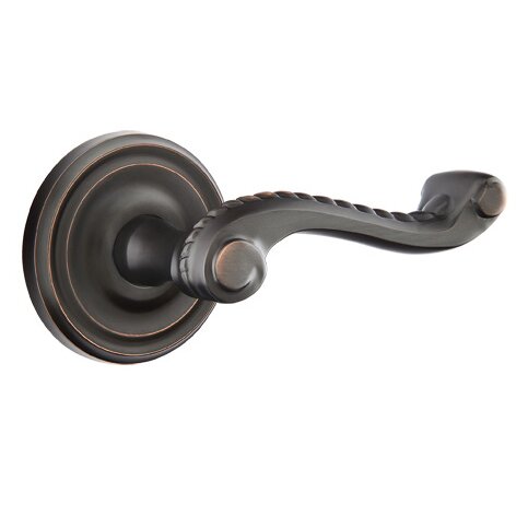 Emtek Privacy Right Handed Rope Lever With Regular Rose in Oil Rubbed Bronze