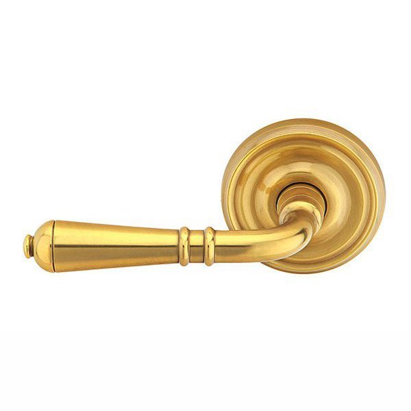 Emtek Privacy Left Handed Turino Door Lever With Regular Rose in French Antique Brass