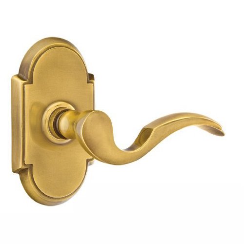 Emtek Privacy Right Handed Cortina Door Lever With #8 Rose in French Antique Brass