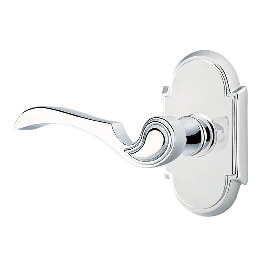 Emtek Privacy Left Handed Coventry Lever With #8 Rose in Polished Chrome