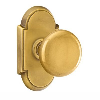 Emtek Privacy Providence Door Knob With #8 Rose in French Antique Brass