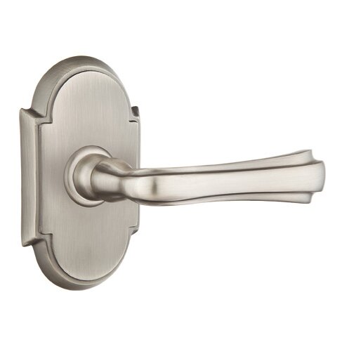 Emtek Privacy Right Handed Wembley Lever With #8 Rose in Pewter