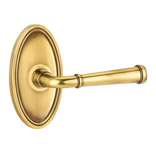 Emtek Privacy Right Handed Merrimack Lever With Oval Rose in French Antique Brass