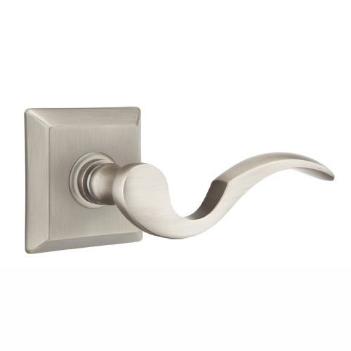 Emtek Privacy Right Handed Cortina Door Lever With Quincy Rose in Pewter