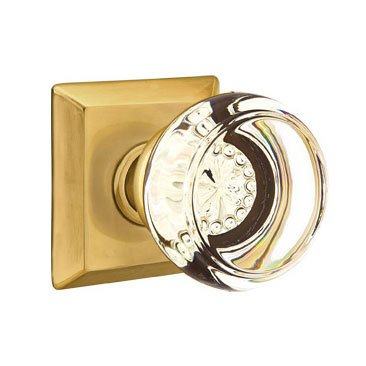 Emtek Georgetown Privacy Door Knob and Quincy Rose with Concealed Screws in French Antique Brass