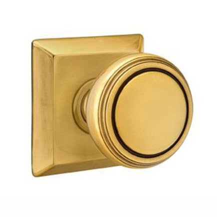Emtek Privacy Norwich Door Knob With Quincy Rose in French Antique Brass
