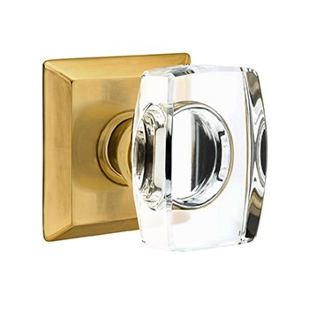 Emtek Windsor Privacy Door Knob and Quincy Rose with Concealed Screws in French Antique Brass
