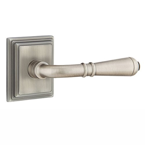 Emtek Privacy Right Handed Turino Door Lever With Wilshire Rose in Pewter