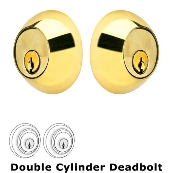 Emtek Regular Double Cylinder Deadbolt in Polished Brass