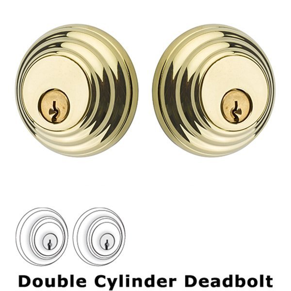 Emtek Low Profile Double Cylinder Deadbolt in Polished Brass