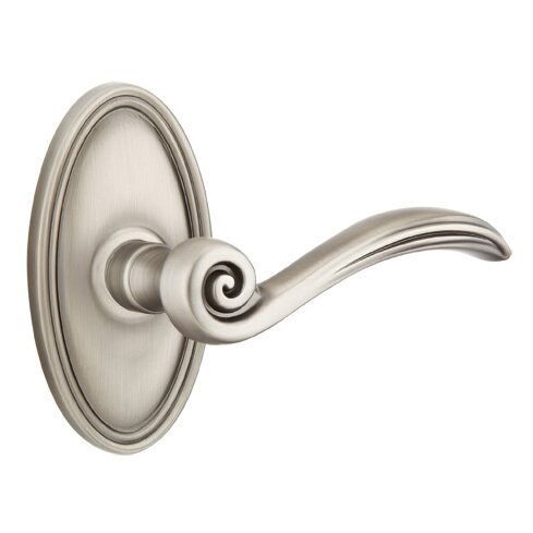 Emtek Double Dummy Elan Right Handed Lever With Oval Rose in Pewter