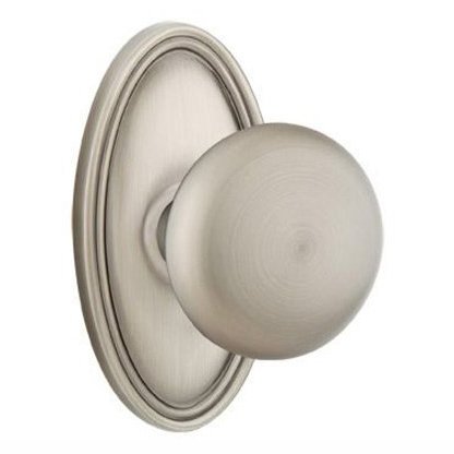 Emtek Double Dummy Providence Door Knob With Oval Rose in Pewter