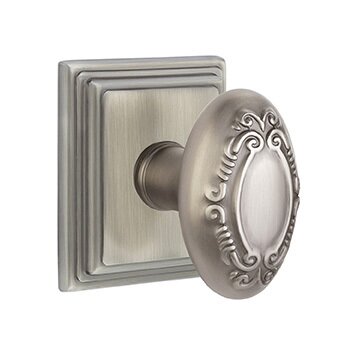 Emtek Double Dummy Victoria Knob With Wilshire Rose in Pewter