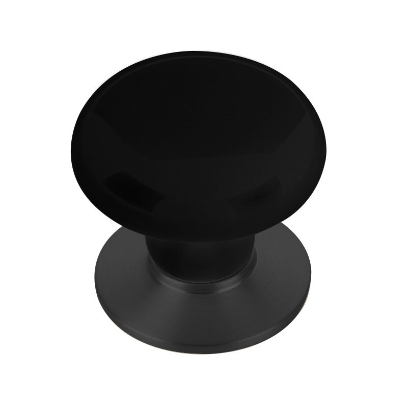 Emtek 1 3/8" Diameter Ebony Porcelain Knob in Flat Black