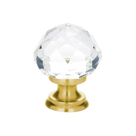 Emtek 1 1/4" Diameter Diamond Knob in Satin Brass