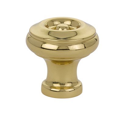 Emtek 1" Diameter Waverly Knob in Unlacquered Brass