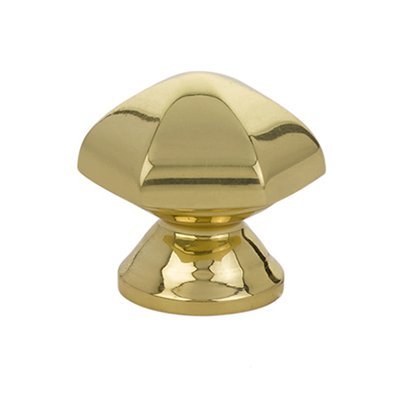 Emtek 1 1/8" Hexagon Knob in Polished Brass