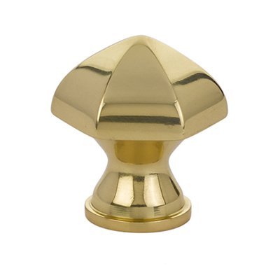 Emtek 1 3/8" Hexagon Knob in Unlacquered Brass