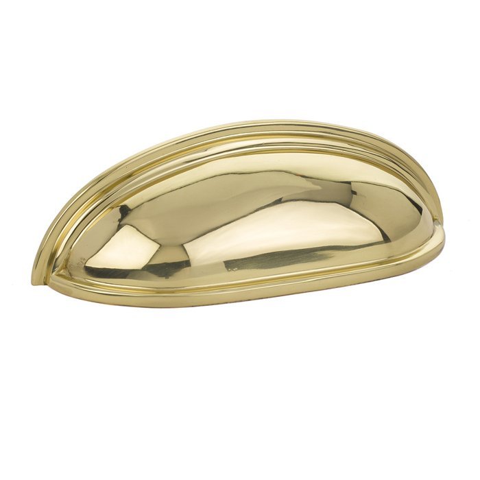 Emtek 4" Centers Cup Pull in Unlacquered Brass