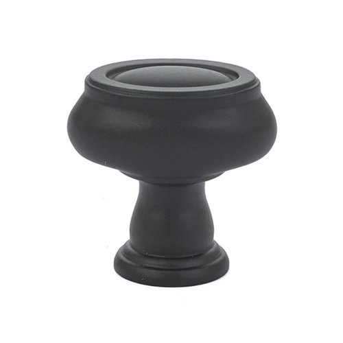 Emtek 1 1/4" (32mm) Oval Knob in Flat Black