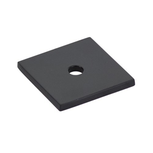 Emtek 1 1/8" (29mm) Art Deco Square Back Plate for Knob in Flat Black