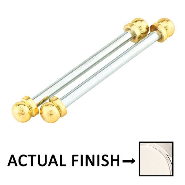 Emtek Ball Tip Set For 3-1/2" Heavy Duty Or Ball Bearing Brass Hinge in Polished Nickel (Sold In Pairs)