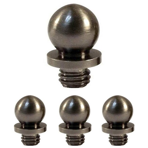 Emtek Ball Tip Set For 3-1/2" Residential Duty Solid Brass Hinge in Pewter (Sold In Pairs)