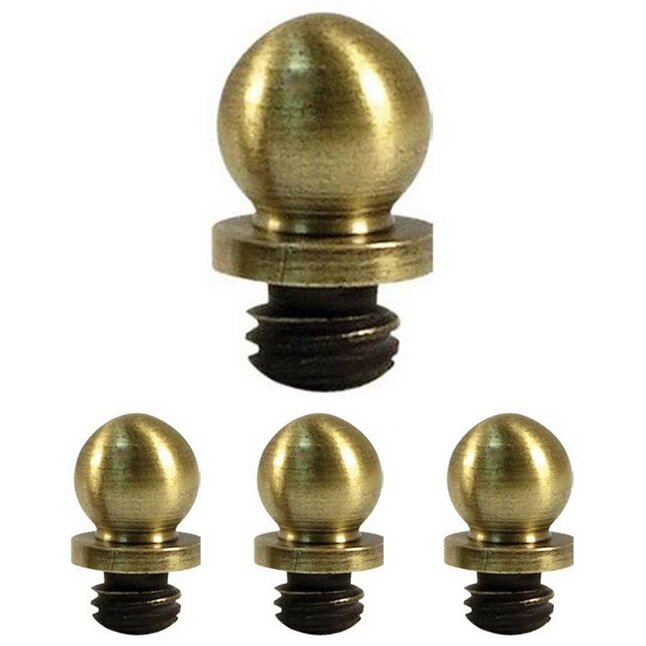 Emtek Ball Tip Set For 4" Residential Duty Solid Brass Hinge in French Antique Brass (Sold In Pairs)
