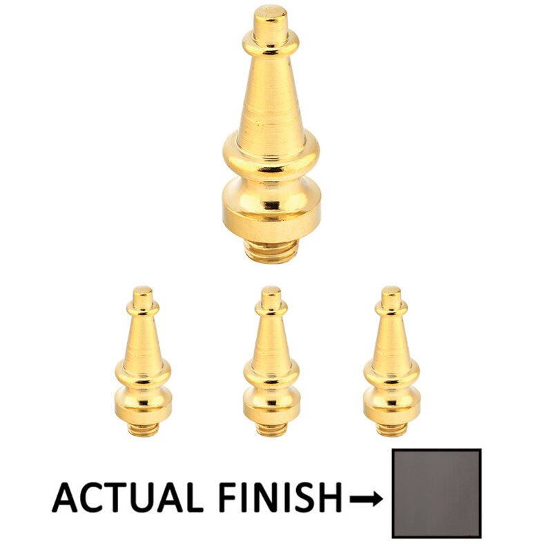 Emtek Steeple Tip Set For 4" Heavy Duty Or Ball Bearing Solid Brass Hinge in Oil Rubbed Bronze (Sold In Pairs)
