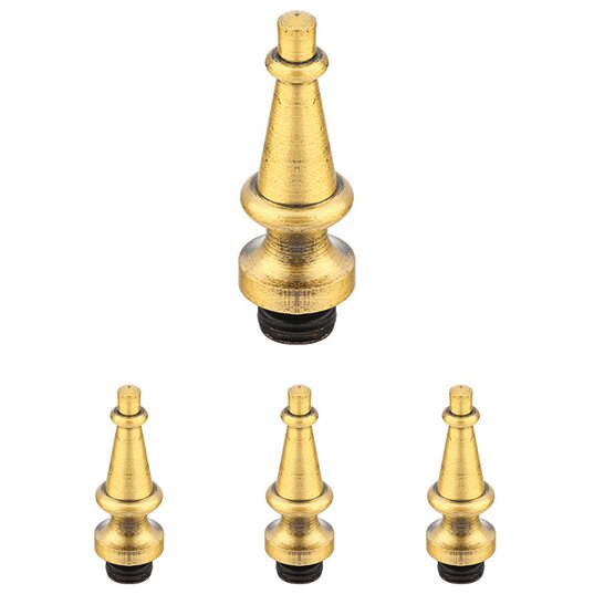 Emtek Steeple Tip Set For 4" Heavy Duty Or Ball Bearing Solid Brass Hinge in French Antique Brass (Sold In Pairs)