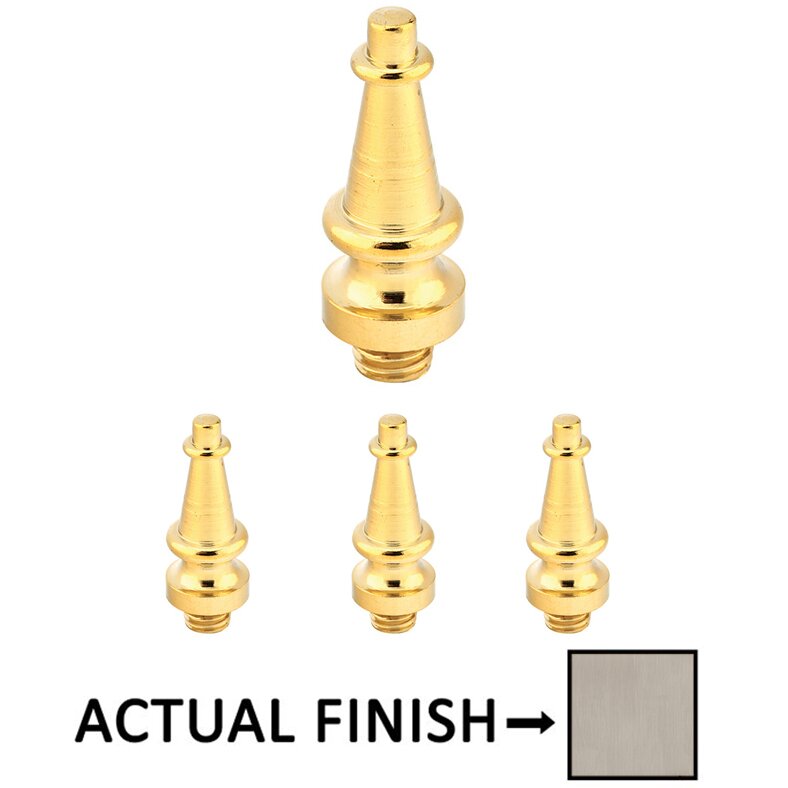 Emtek Steeple Tip Set For 4-1/2" or 5" Heavy Duty Or Ball Bearing Solid Brass Hinge in Pewter (Sold In Pairs)