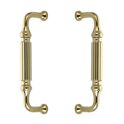 Emtek 8" Centers Knoxville Back To Back Pull in Unlacquered Brass