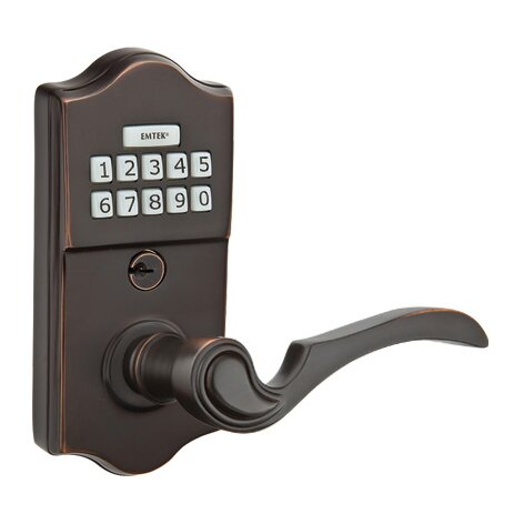 Emtek Coventry Right Hand Classic Lever with Electronic Keypad Lock in Oil Rubbed Bronze