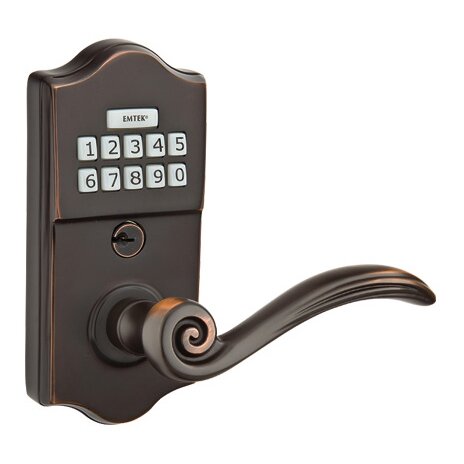 Emtek Elan Right Hand Classic Lever with Electronic Keypad Lock in Oil Rubbed Bronze