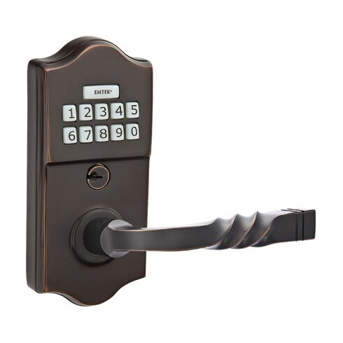 Emtek Santa Fe Right Hand Classic Lever with Electronic Keypad Lock in Oil Rubbed Bronze
