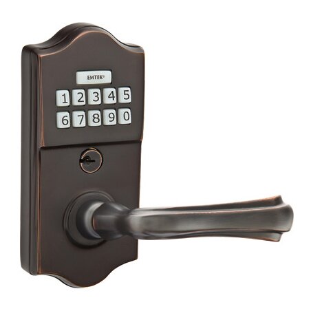 Emtek Wembley Right Hand Classic Lever with Electronic Keypad Lock in Oil Rubbed Bronze