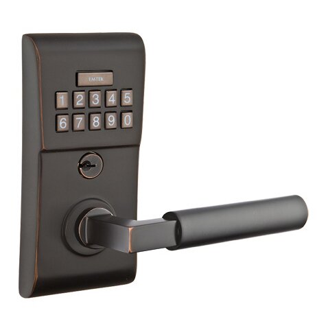 Emtek Hercules Right Hand Modern Lever with Electronic Keypad Lock in Oil Rubbed Bronze