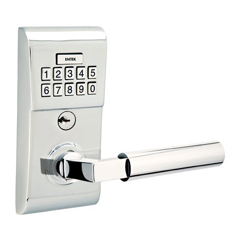 Emtek Hercules Right Hand Modern Lever with Electronic Keypad Lock in Polished Chrome