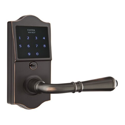 Emtek EMTouch Classic Keypad with Right Handed Turino Lever in Oil Rubbed Bronze