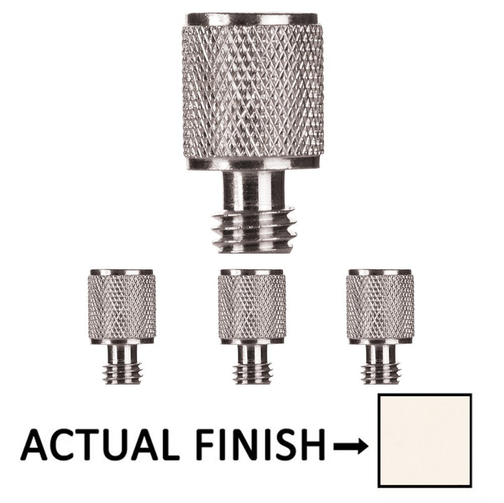 Emtek Knurled Tip Set For 3 1/2" Heavy Duty Or Ball Bearing Brass Hinge in Polished Nickel (Sold In Pairs)