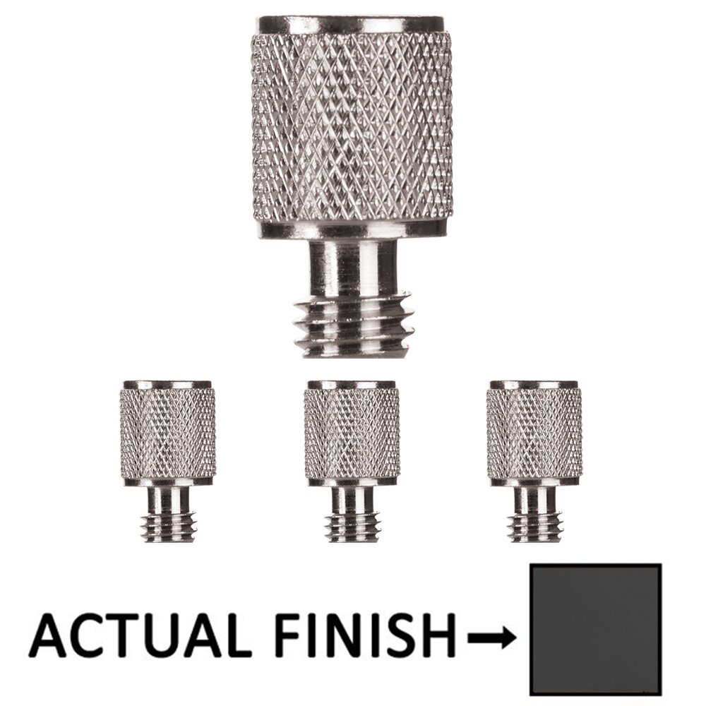 Emtek Knurled Tip Set For 3 1/2" Heavy Duty Or Ball Bearing Brass Hinge in Flat Black (Sold In Pairs)