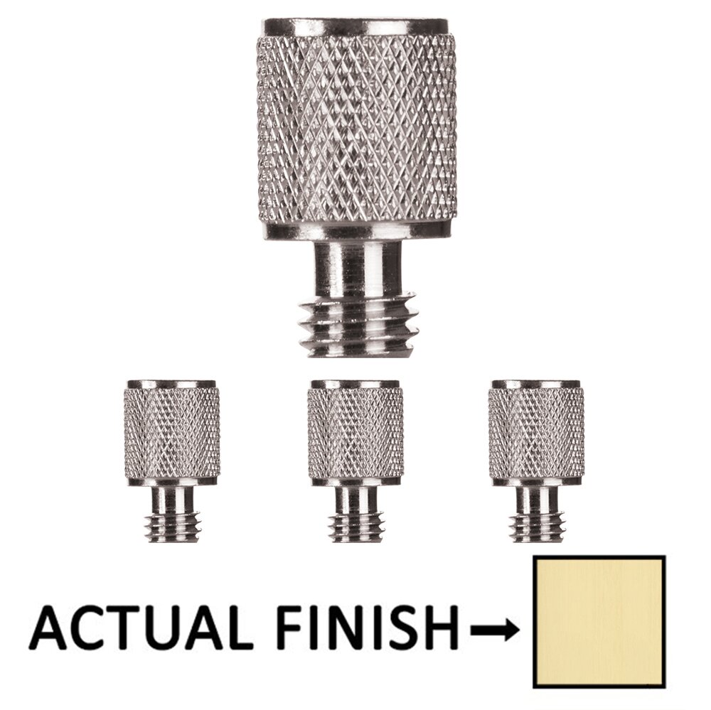 Emtek Knurled Tip Set For 4" Heavy Duty Or Ball Bearing Brass Hinge in Satin Brass (Sold In Pairs)