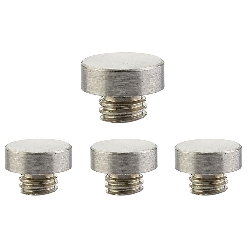 Emtek Button Tip Set for 4" Heavy Duty Plain or Ball Bearing Hinge in Satin Nickel (Sold In Pairs)